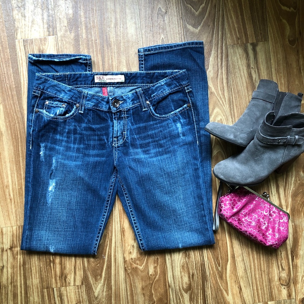 BKE Denim Madison Skinny Distressed Jean